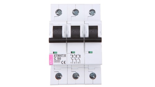 Wyłącznik nadprądowy 3P C 50A 6kA AC ETIMAT10 002135721