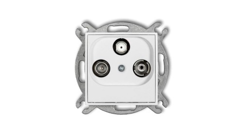 ICON Mechanizm gniazda abonenckiego RTV-SAT końcowego 1,5dB biały mat 25IGS