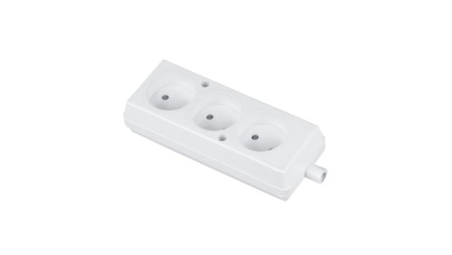 Gniazdo przenośne trzykrotne 16A 2P 250V białe GN-360