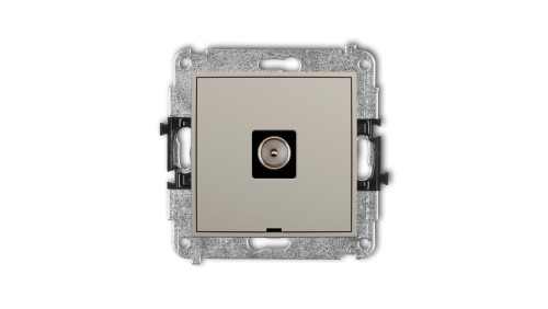 MINI Mechanizm gniazda antenowego pojedynczego TV, bez pola opisowego taupe 60MGTVBO-1