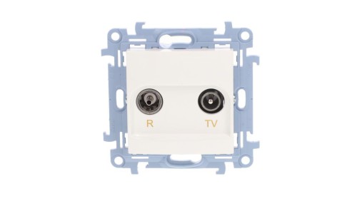 Simon 10 Gniazdo antenowe R-TV zakończeniowe białe IP20 CAZ.01/11