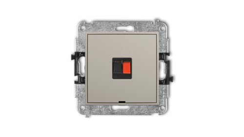 MINI Mechanizm gniazda głośnikowego pojedynczego, bez pola opisowego taupe 60MGGBO-1
