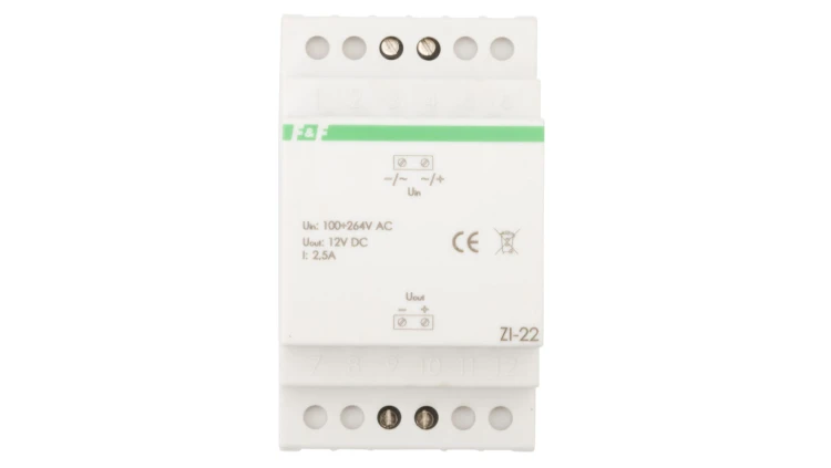 Zasilacz impulsowy 100-265VAC/12VDC 30W 2,5A ZI-22