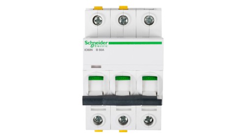 Wyłącznik nadprądowy 3P B 50A 6kA AC iC60N-B50-3 Acti9 A9F03350