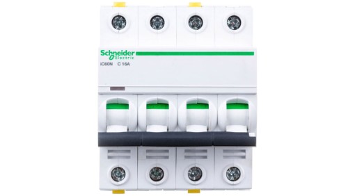 Wyłącznik nadprądowy 4P C 16A 6kA AC iC60N-C16-4 Acti9 A9F04416