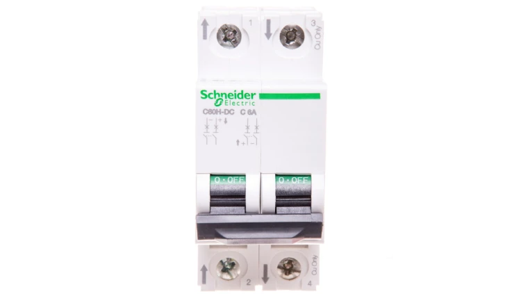 Wyłącznik nadprądowy 2P C 6A 6kA DC C60H-DC Acti9 A9N61526