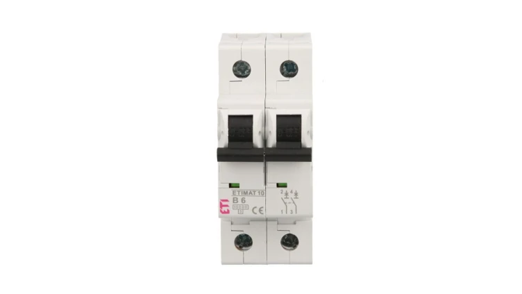 Wyłącznik nadprądowy 2P B 6A 10kA AC ETIMAT10 002123712