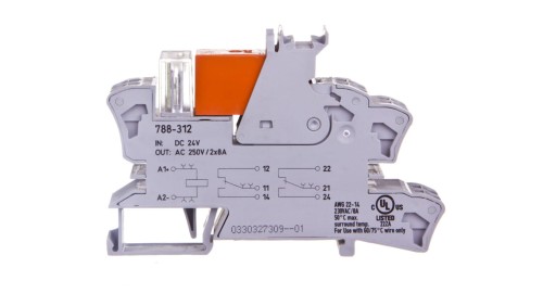 Przekaźnik interfejsowy 2P 8A 24V DC RT-2 AgNi 788-312