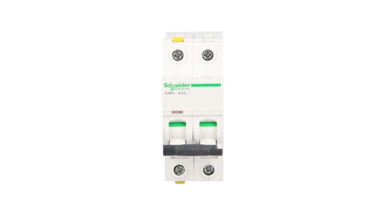 Wyłącznik nadprądowy 2P B 6A 10kA AC iC60H-B6-2 Acti9 A9F06206