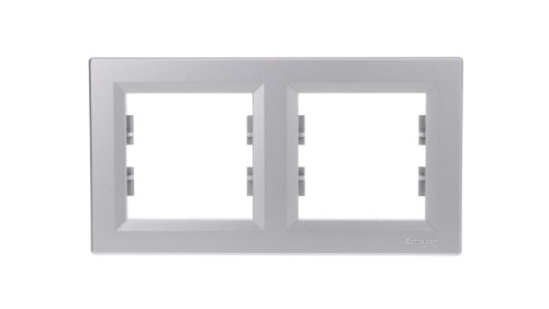ASFORA Ramka 2-krotna pozioma aluminium EPH5800261