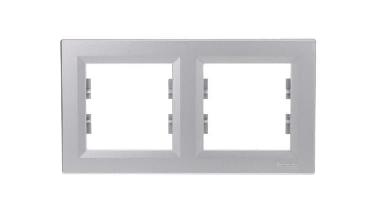 ASFORA Ramka 2-krotna pozioma aluminium EPH5800261