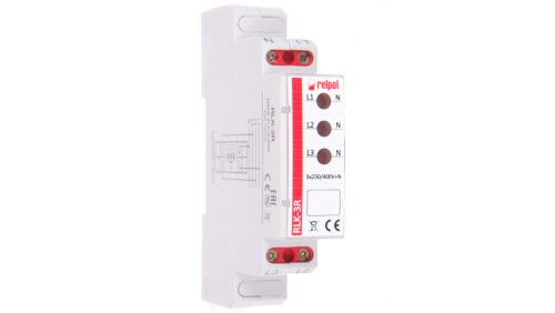 Lampka modułowa 3-fazowa czerwona 400V AC LED RLK-3R 863029