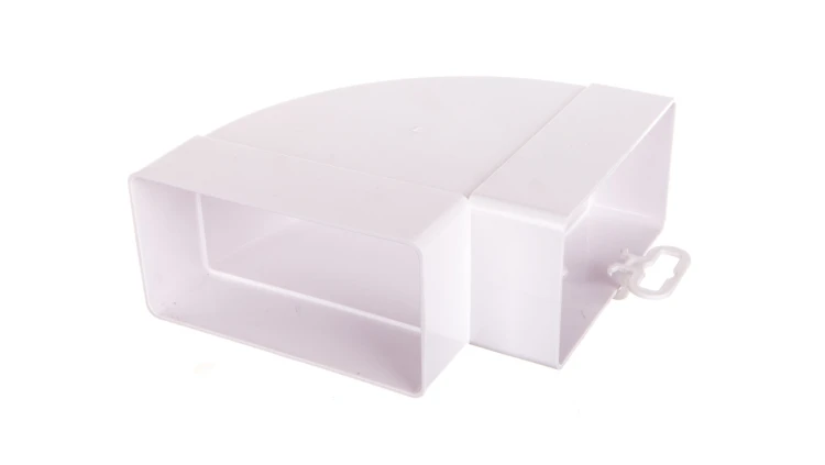 Kolano poziome płaskie 90st. 60x120mm białe KP120-24