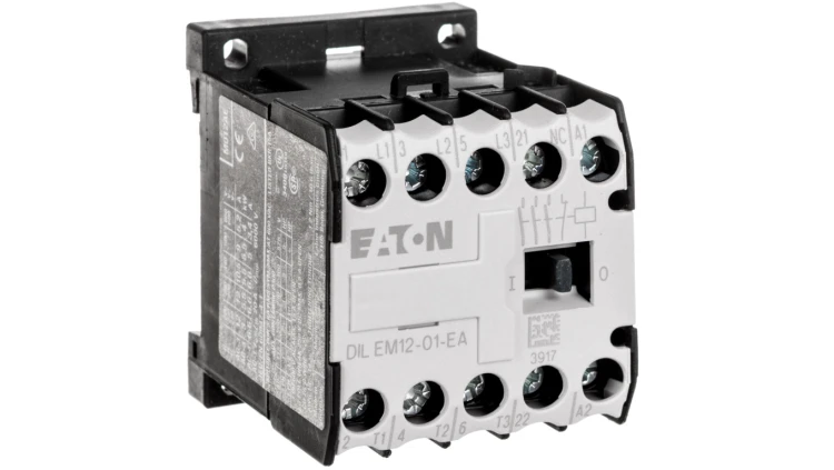 Stycznik mocy 12A 3P 230V AC 0Z 1R DILEM12-01-EA(230V50HZ,240V60HZ) 189989