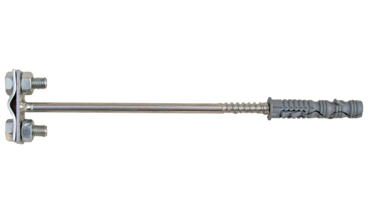 Uchwyt uniwersalny do drutu odgomowego z kołkiem rozporowym L=160mm KM60