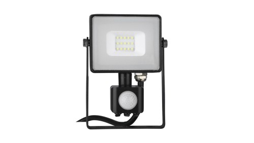 Projektor LED 10W 800lm 4000K Dioda SAMSUNG z czujnikiem ruchu PIR Czarny IP65 437