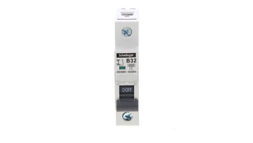 Wyłącznik nadprądowy 1P B 32A 4,5kA AC SCHELINGER A02-G7-1P-B32