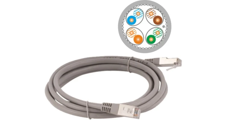 Patch-cord S/FTP kat.6A LSOH 1.0m szary KKS6ASZA1.0