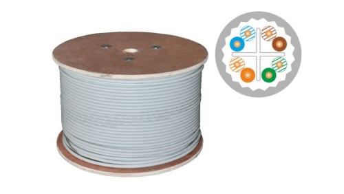 Kabel teleinformatyczny U/UTP kat.6A LSOH B2ca szary ALANTEC /500m/