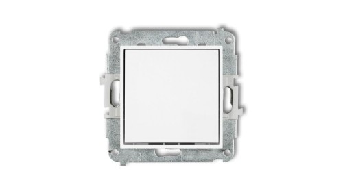 MINI Mechanizm łącznika zwiernego, jednobiegunowego (jeden klawisz, bez piktogramu) biały mat 25MWP-4.1