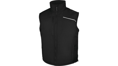 Kamizelka z poliestru pongee powlekanego PVC FIDJI3, kolor: czarny, rozmiar: XXL / FIDJ3NOXX