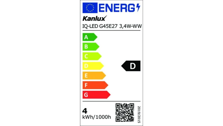 Żarówka LED E27 IQ-LED G45E27 3,4W-WW 470lm 2700K barwa ciepła Ra90 3 lata Gwarancji kulka 36691