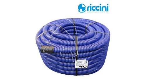 Rura karbowana dwuścienna HDPE 450N niebieska UV z pilotem i złączką fi 75/63 (50mb) 31NT075