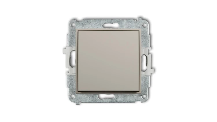 MINI Mechanizm łącznika zwiernego, jednobiegunowego (jeden klawisz bez piktogramu) taupe 60MWP-4.1
