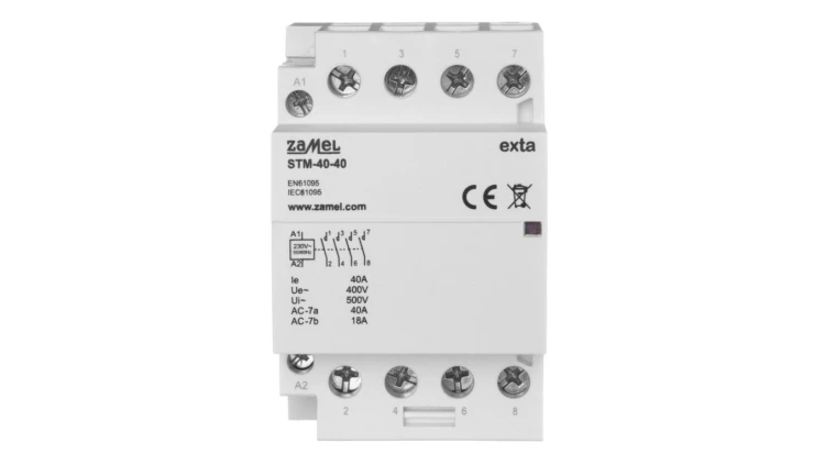 Stycznik modułowy instalacyjny 40A 4xZ 230V AC typ: STM-40-40 EXT10000296