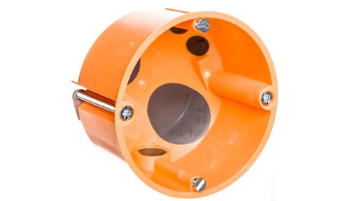 Puszka do pustych ścian fi 60mm z membranami przebiciowymi płytka E2700 pomarańczowa wiatroszczelna 83191088