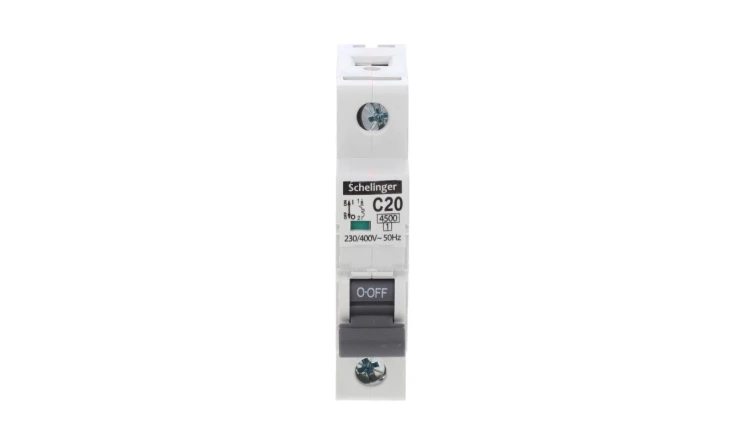 Wyłącznik nadprądowy 1P C 20A 4,5kA AC SCHELINGER A02-G7-1P-C20