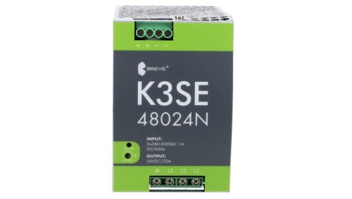 Zasilacz impulsowy 3-faz K3SE 48024 3x400/ 24VDC 20A 480W na szynę DIN, Uzas: 340-550VAVAC, Ta70, 17000-1014