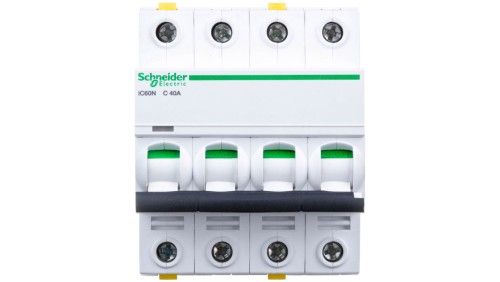 Wyłącznik nadprądowy 4P C 40A 6kA AC iC60N-C40-4 Acti9 A9F04440