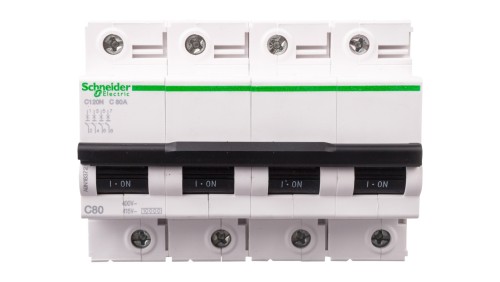 Wyłącznik nadprądowy 4P C 80A 6kA AC iC120 Acti9 A9N18372
