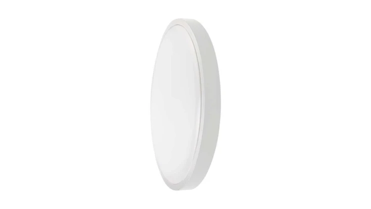 Plafoniera LED 24W 2400lm 4000K IP44 Okrągła fi295 Mleczny Biała Ramka z mikrofalowym czujnikiem ruchu 7663