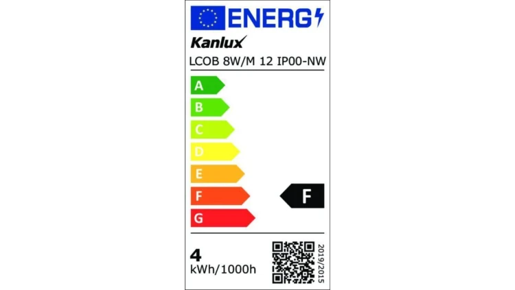 Taśma LED 12V LCOB 8W/M 12 IP00-NW 760lm/m 4000K Ra90 rolka 5mb Ra90 3 lata Gwarancji 33366