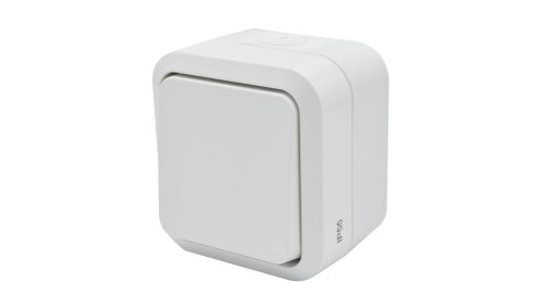 Łącznik zwierny dzwonek pojedynczy natynkowy Aqua Pro IP55 biały / 60222