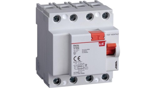 Wyłącznik różnicowoprądowy 4P 63A 0,3A typ A RKN4P 63A 300MAA 06220466R0
