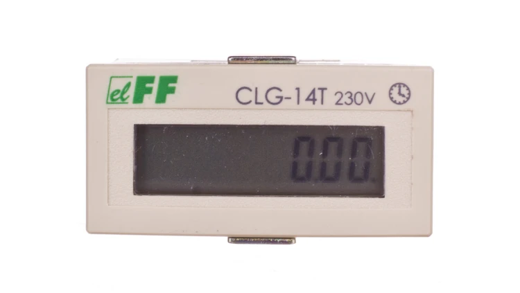 Licznik czasu pracy 110-230V AC/DC 8 znaków cyfrowy tablicowy 48x24mm CLG-14T