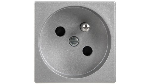 Simon Connect Gniazdo K45 pojeyńcze z/u 16A IP20, szybkozłącza, anodyzowane aluminium K22/8