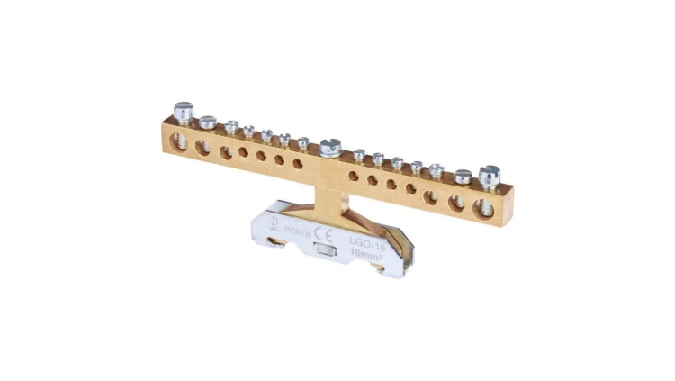 Listwa zaciskowa ochronna 14-torowa 8x4mm2, 2x6mm2, 2x10mm2, 2x16mm2 mocowanie na szynę TS35 LGO-16 A14-4200