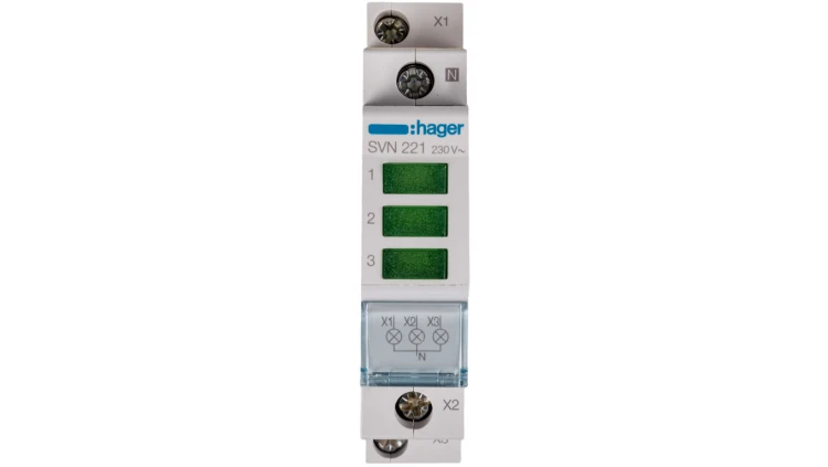Lampka modułowa 3-fazowa zielona 230-400V AC SVN221