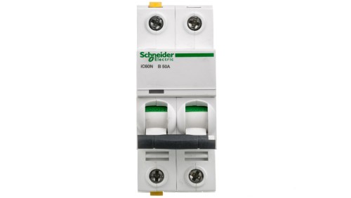 Wyłącznik nadprądowy 2P B 50A 6kA AC iC60N-B50-2 Acti9 A9F03250
