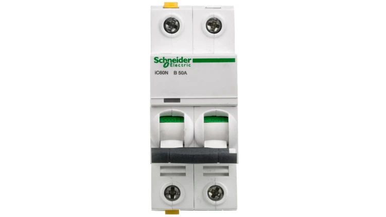 Wyłącznik nadprądowy 2P B 50A 6kA AC iC60N-B50-2 Acti9 A9F03250
