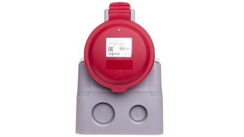 Gniazdo stałe 16A 5P 400V czerowne IP44 P17 TEMPRA PRO 555159