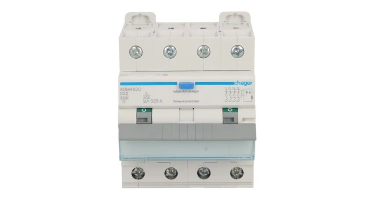 Wyłącznik różnicowo-nadprądowy RCBO 4P C32A 0,03A Typ A 6kA RCBO ADM482C