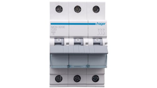 Wyłącznik nadprądowy 3P C 20A 6kA AC MCN320E