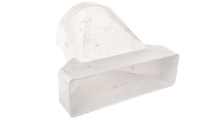 Łącznik przekrojów zmiennych w płaszczyźnie bocznej PS 204x60 fi 125mm biały 570