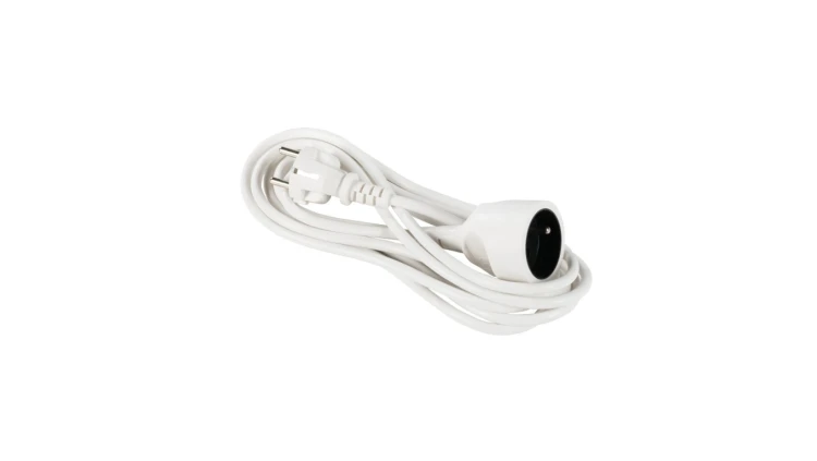 Przedłużacz 1-gniazdo z/u 5m /H05VV-F 3x1/ biały PM-BW-1G-50