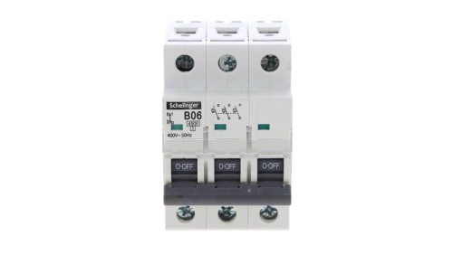 Wyłącznik nadprądowy 3P B 6A 4,5kA AC SCHELINGER A02-G7-3P-B06